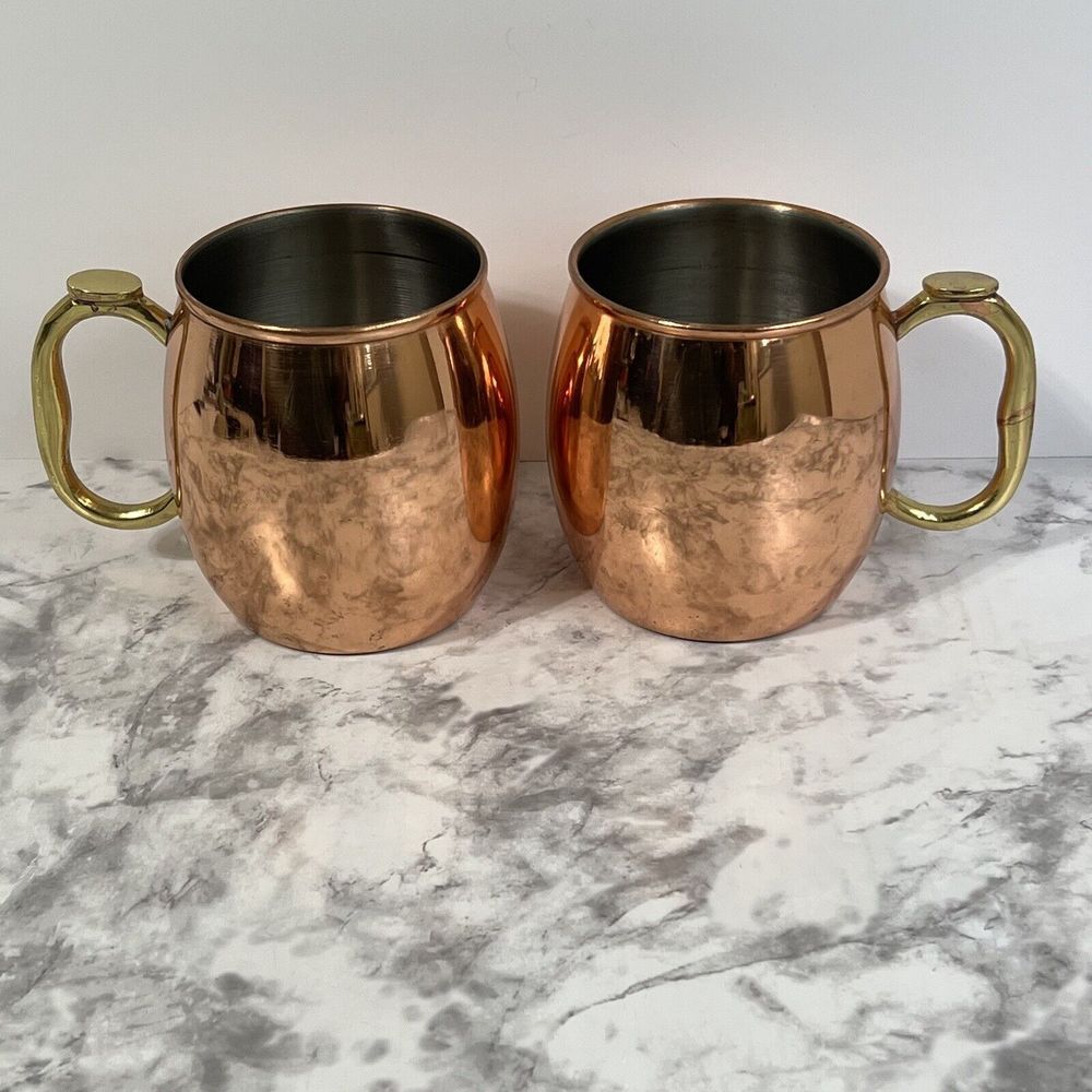 OGGI Copper Moscow Mule 20oz Mug Cup Set Of 2 Barware Drinkware